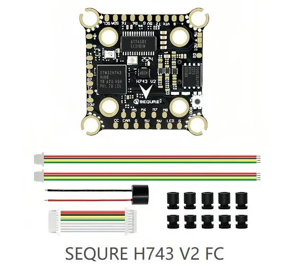 Стек полетного контроллера H743 V2 и регулятора оборотов E70 G2, полетный контроллер с гироскопом ICM42688P, 4-в-1 регулятор на 70А с частотой 128 кГц