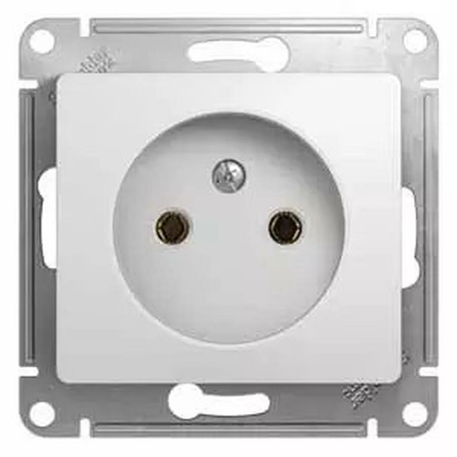 Розетка белый Systeme Electric Glossa GSL000141