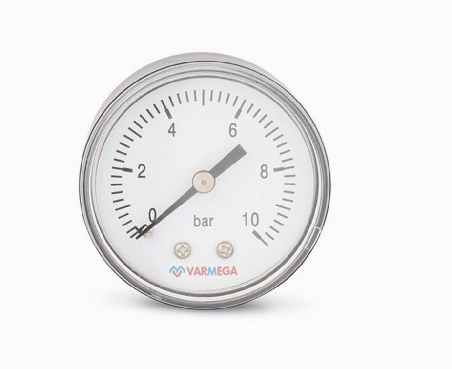 Манометр VARMEGA аксиальный 50 мм, 10 бар, 1/4", VMMT08-501002