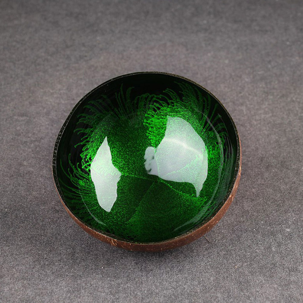 2 Штуки Коconut Bowls Для Хранения Конфет И Мелочей 15X6Cm Зеленый