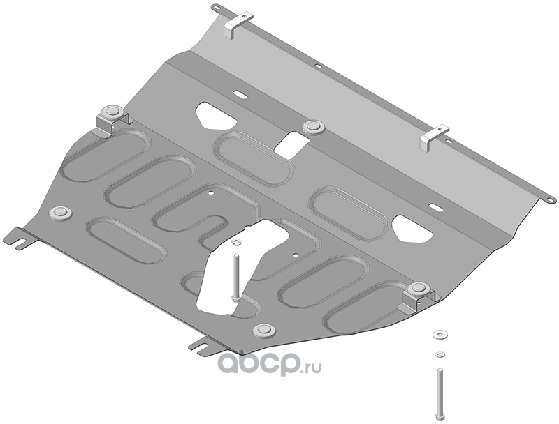 Усиленная защита картера двигателя, КПП (2 мм, сталь) для Toyota Vanguard 2007-2013, Toyota RAV4 200 Motodor 72535