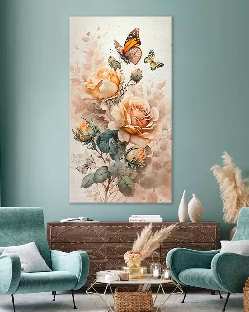 Алмазная мозаика / размер 50X90CM/Цветочное искусство/алмазная вышивка/Подходит для украшения стен(без подрамника, без рамки)