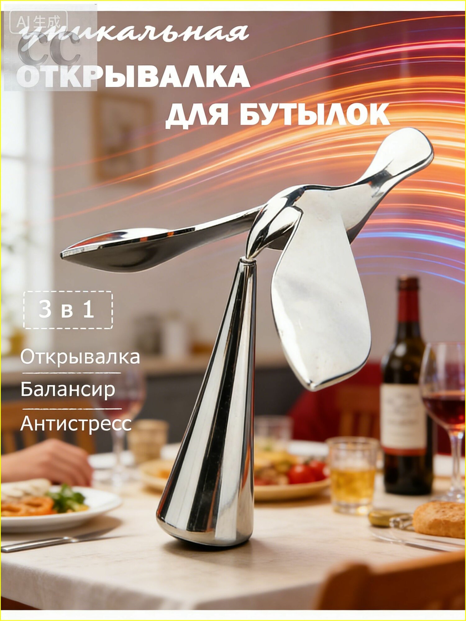 IKEA Открывалка 12.3 см металл 1 шт голубой-