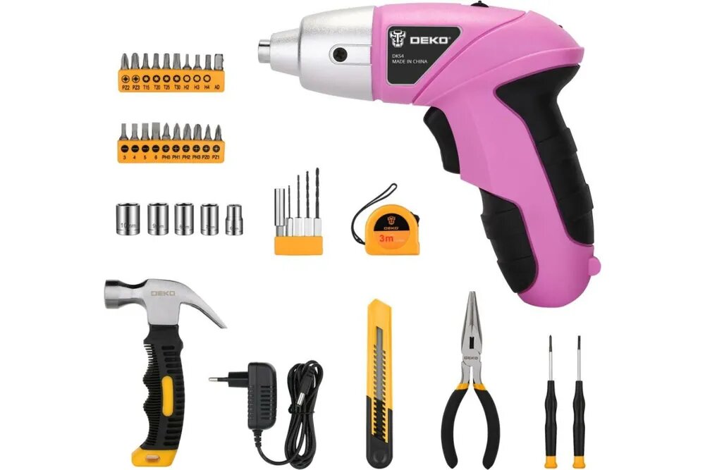 Аккумуляторная отвертка DEKO DKS4 и набор 36 Tools Kit Уцененный товар