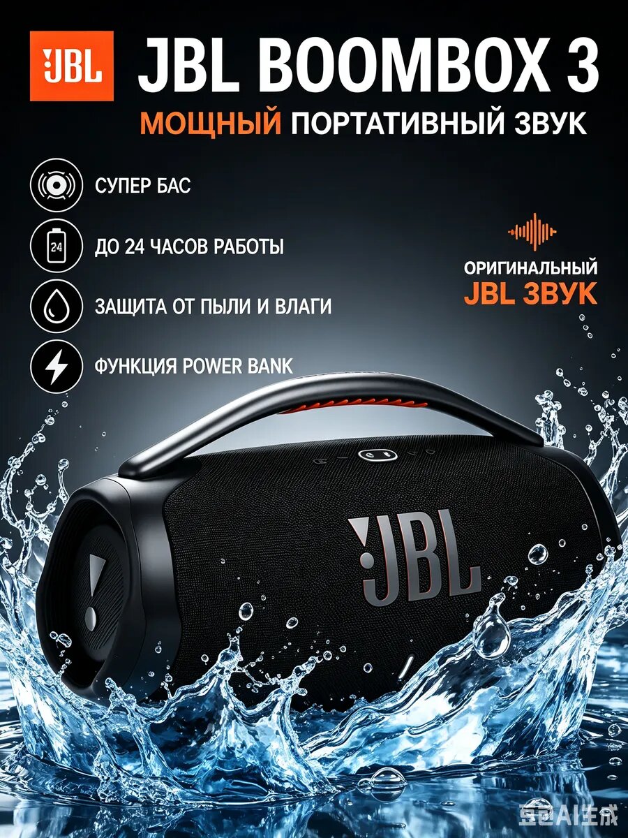 Беспроводная акустическая колонка Boombox 3