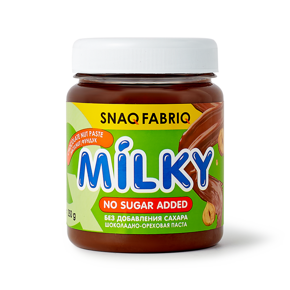 Паста Snaq Fabriq, шоколадно-ореховая, без сахара, с фундуком, 250 г
