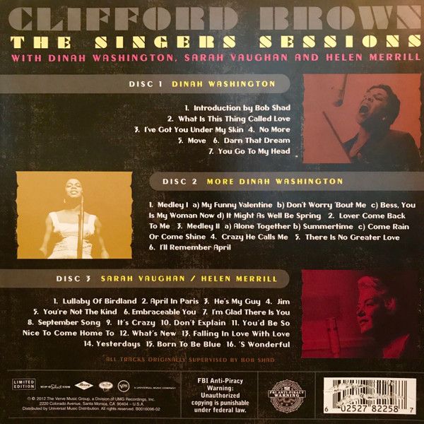 Музыка CD Clifford Brown - The Emarcy Master Takes, Vol. 2 The Singers Sessions
