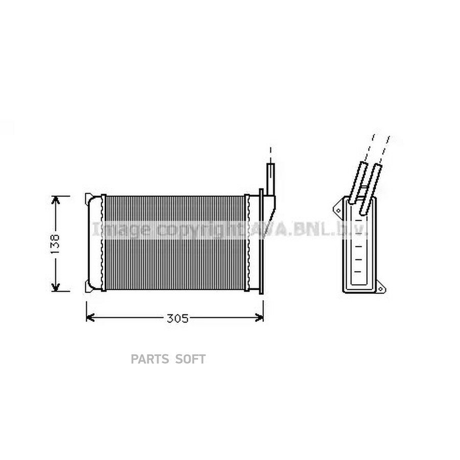 Радиатор печки от официального дистрибьютора, AVA, артикул FD6093