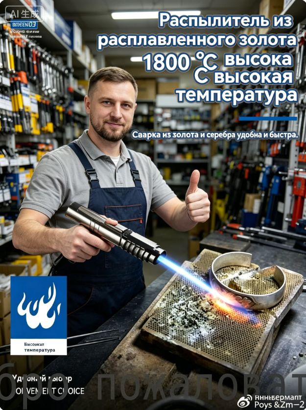 Пистолет для фламбирования, 18 см х 3 см, 1 предм.
