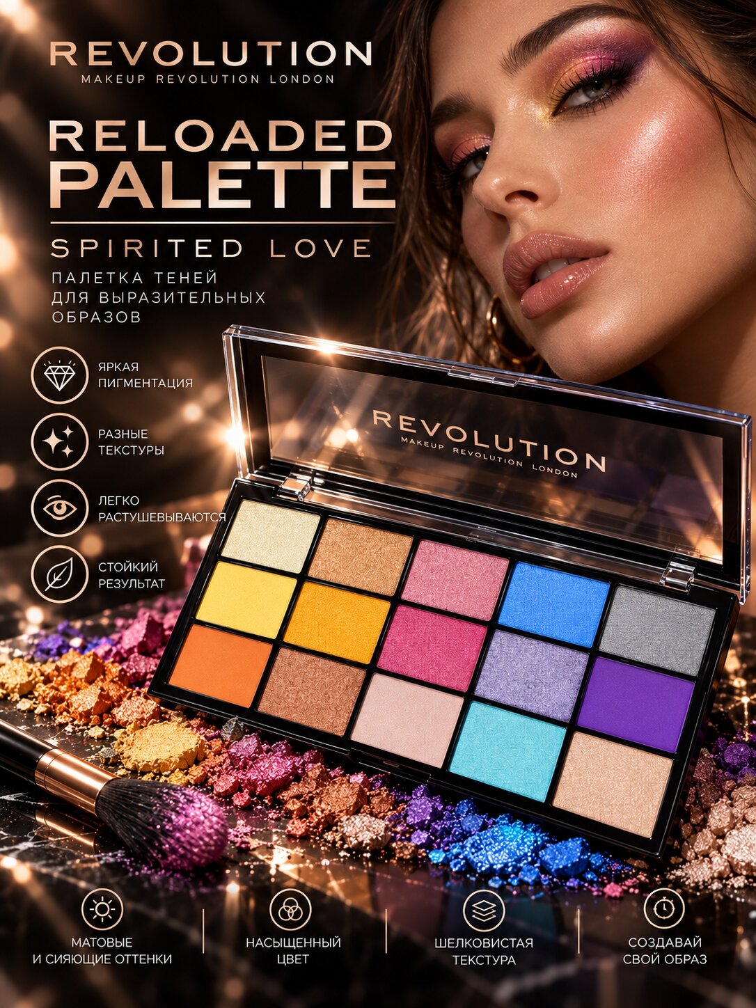 Makeup Revolution Палетка теней Re-Loaded Palette Spirited Love