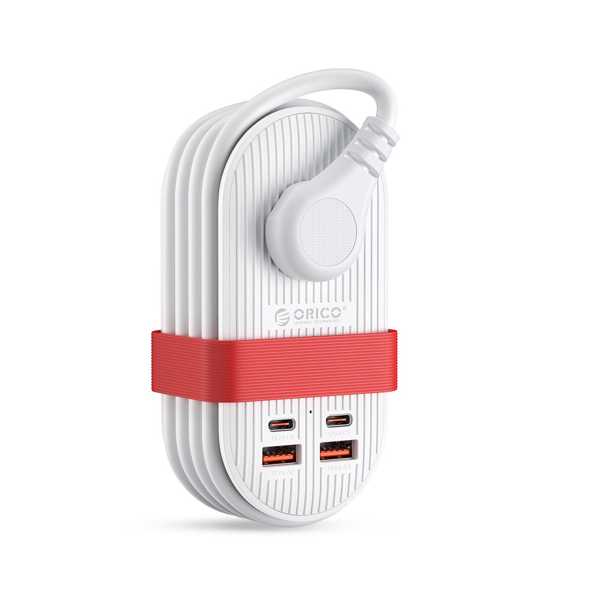 ORICO Портативная розетка 65W быстрая зарядка, 3A 2U 2C USB выход защитный адаптер штекер для дома - Белый