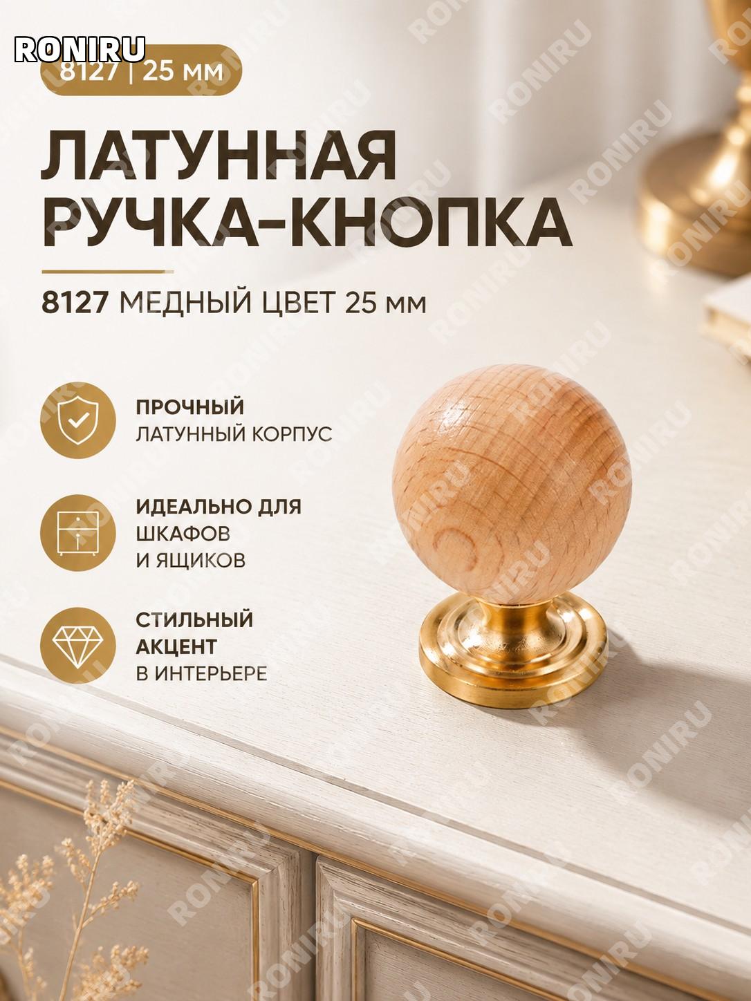 Латунная ручка-подвеска для шкафа 8127 цвет латуни 25 шар для дверей и ящиков в стиле ретро французский дизайн