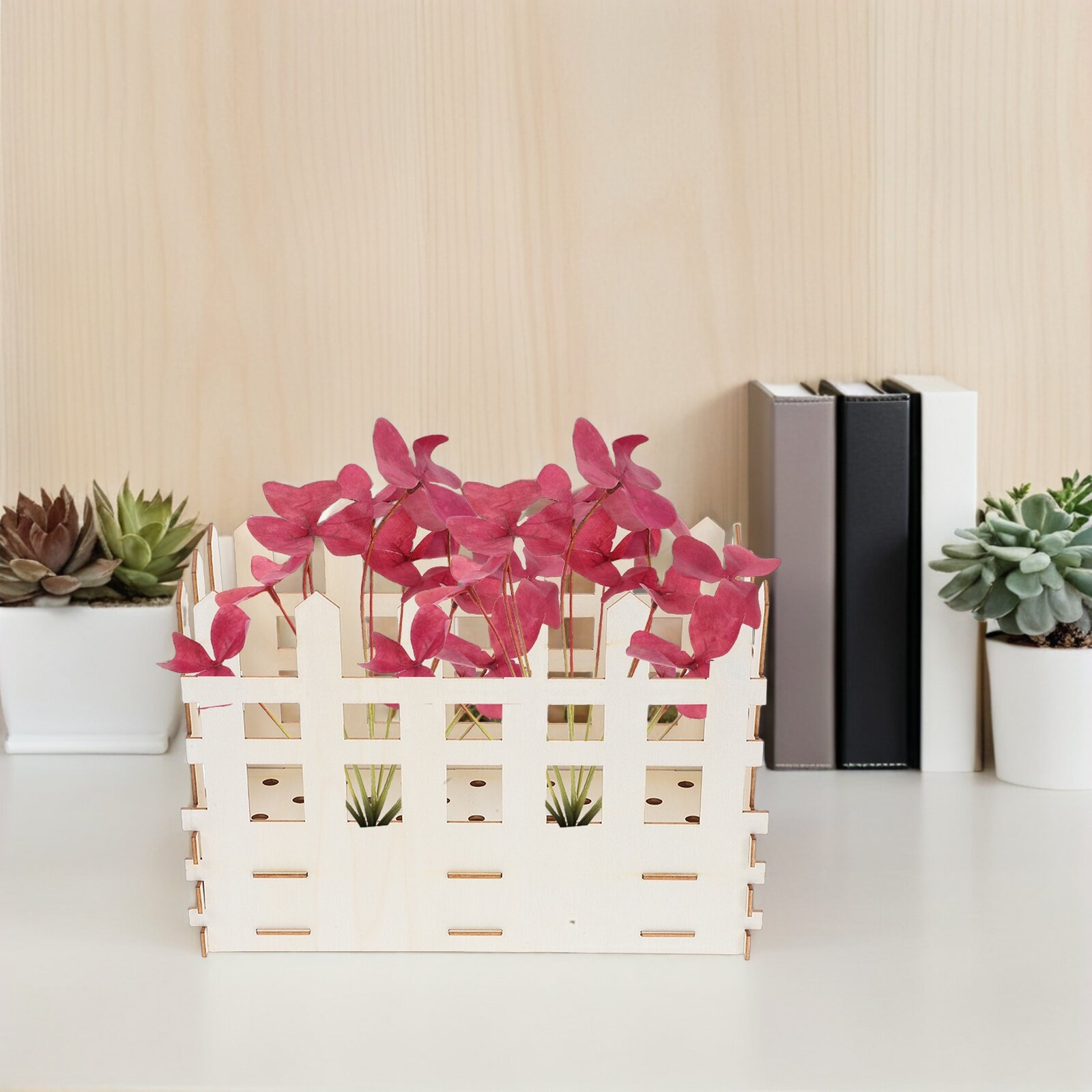 Деревянная Ваза-Головоломка, Светло-Желтый, 30.00X20.00X15.00CM, Декоративная, Для Укладки Цветов
