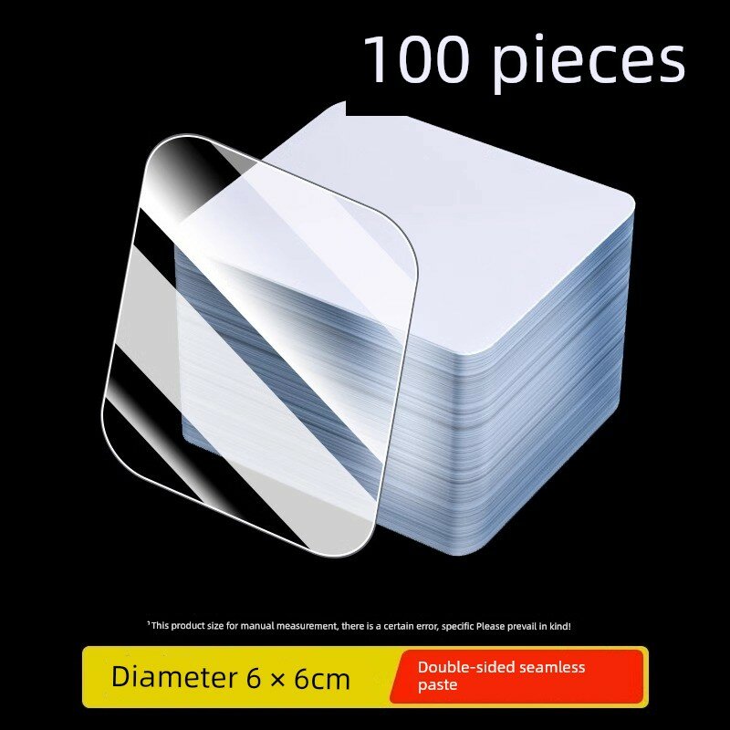 100 шт. прозрачный нано двухсторонний скотч 6x6 см, режущийся, сильный клей, без следов