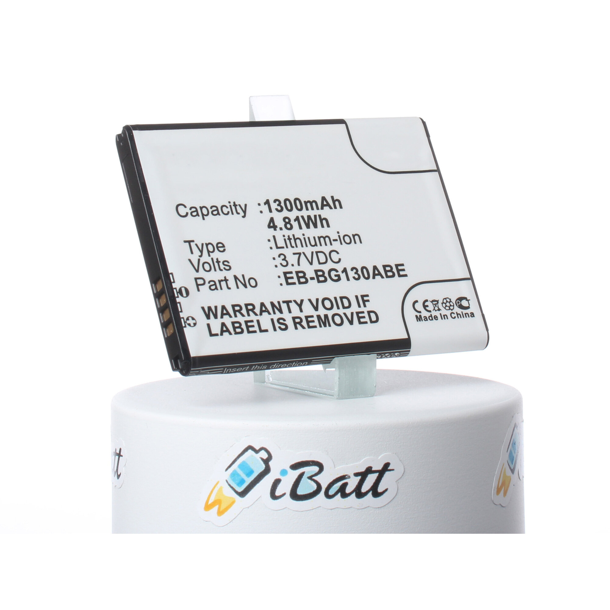 Аккумуляторная батарея iBatt 1300mAh для EB-BG130ABE, EB-BG130BBE, Galaxy Young 2, SM-G130H Galaxy Young 2