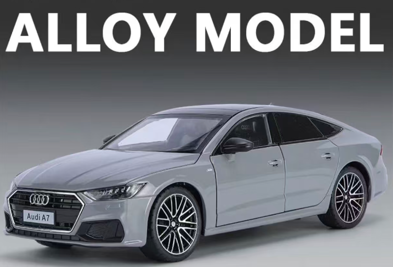 Детская игрушка металлическая инерционная модель Ауди А7 ( Audi A7 ) / Масштаб 1:24，серый