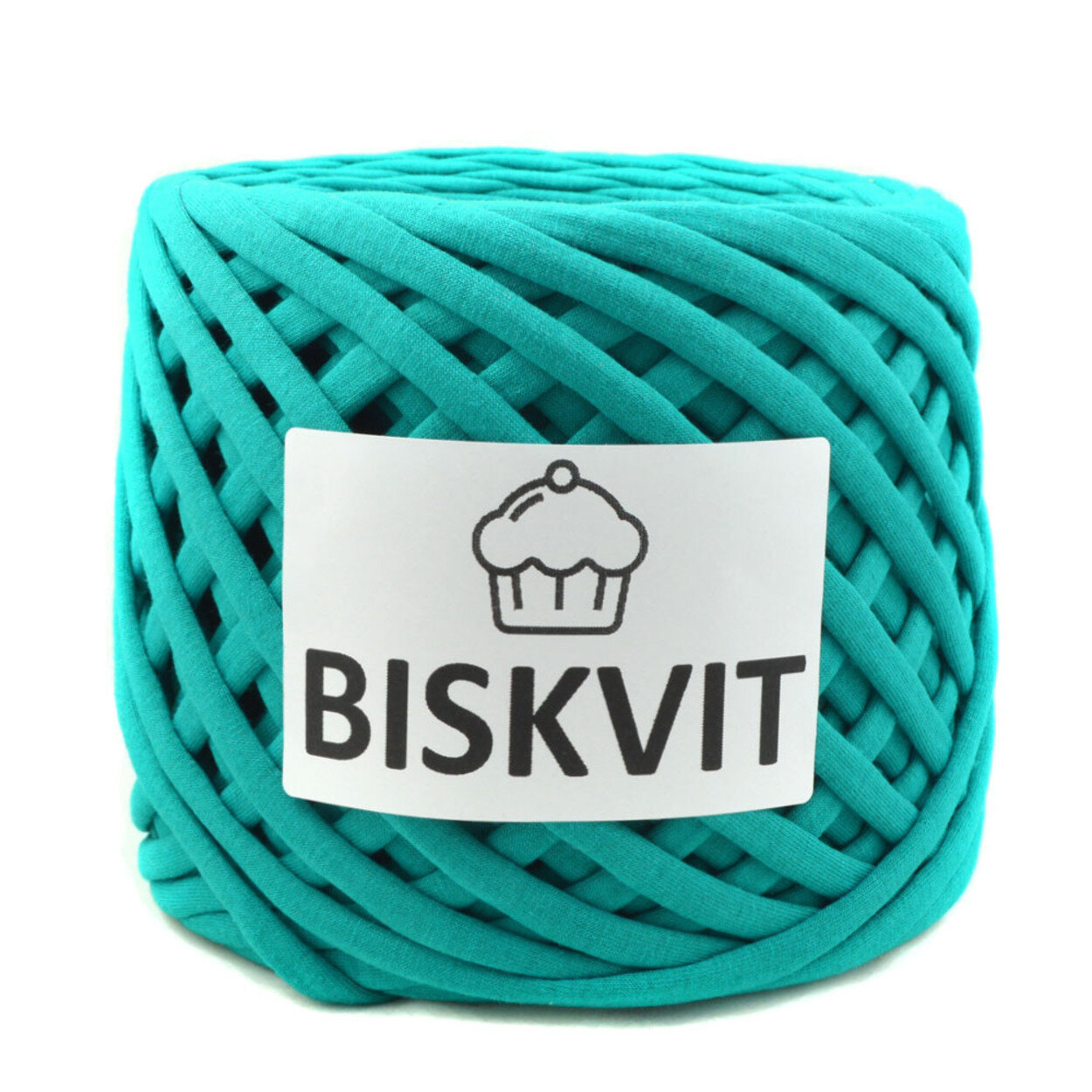 Пряжа Бисквит, Biskvit трикотажная, 330г, 100м, 100%хлопок, Изумруд (307) 1 шт