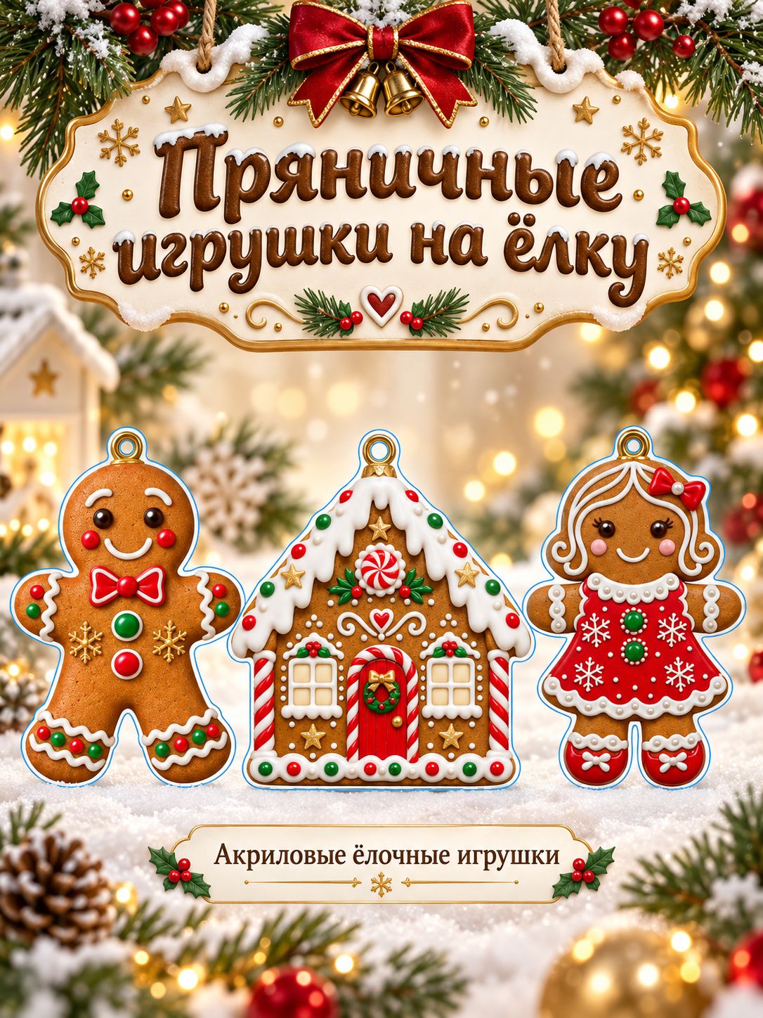 Ёлочные игрушки новогодние человечки