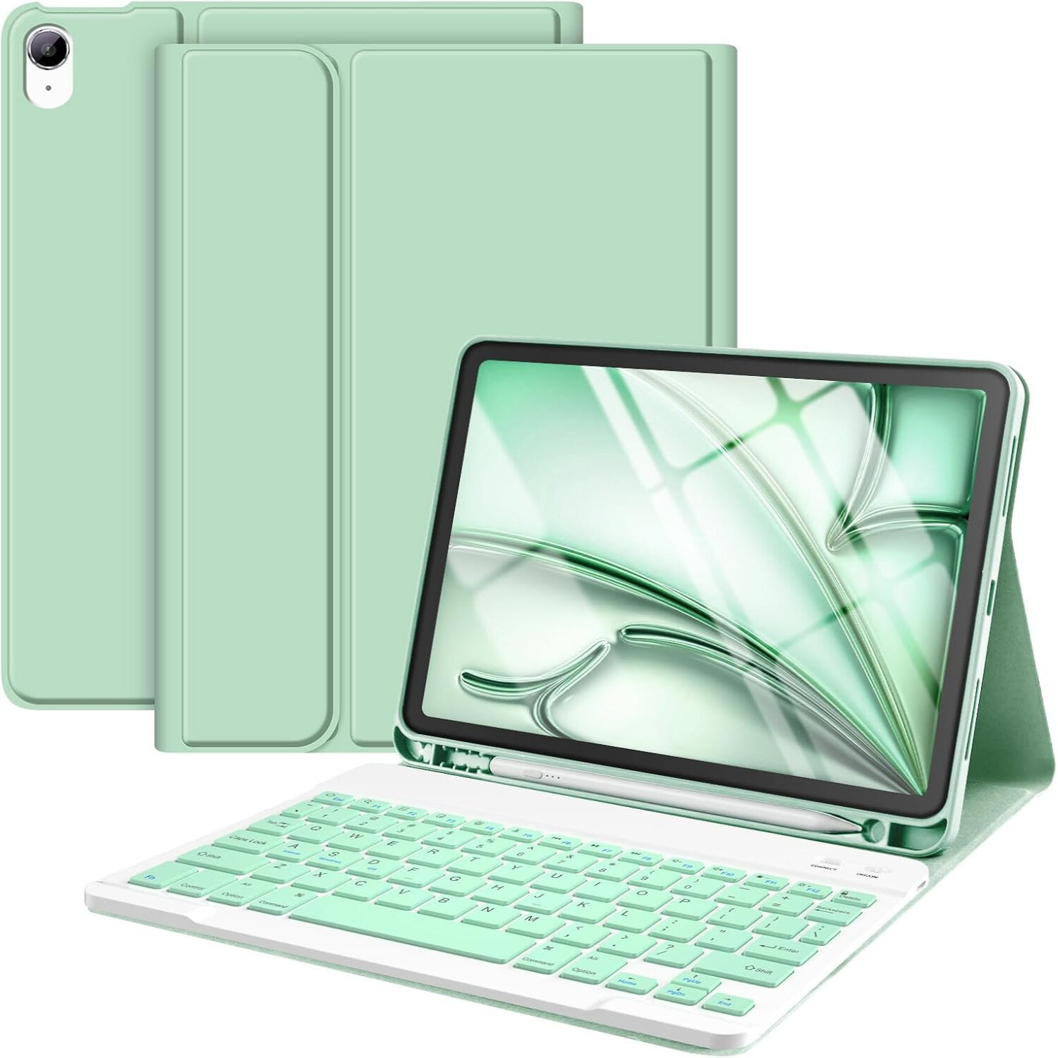 Чехол Мятный + Bluetooth клавиатура для iPad mini 1 2 3 4 5 7.9 дюймов магнитный чехол-книжка с клавиатурой