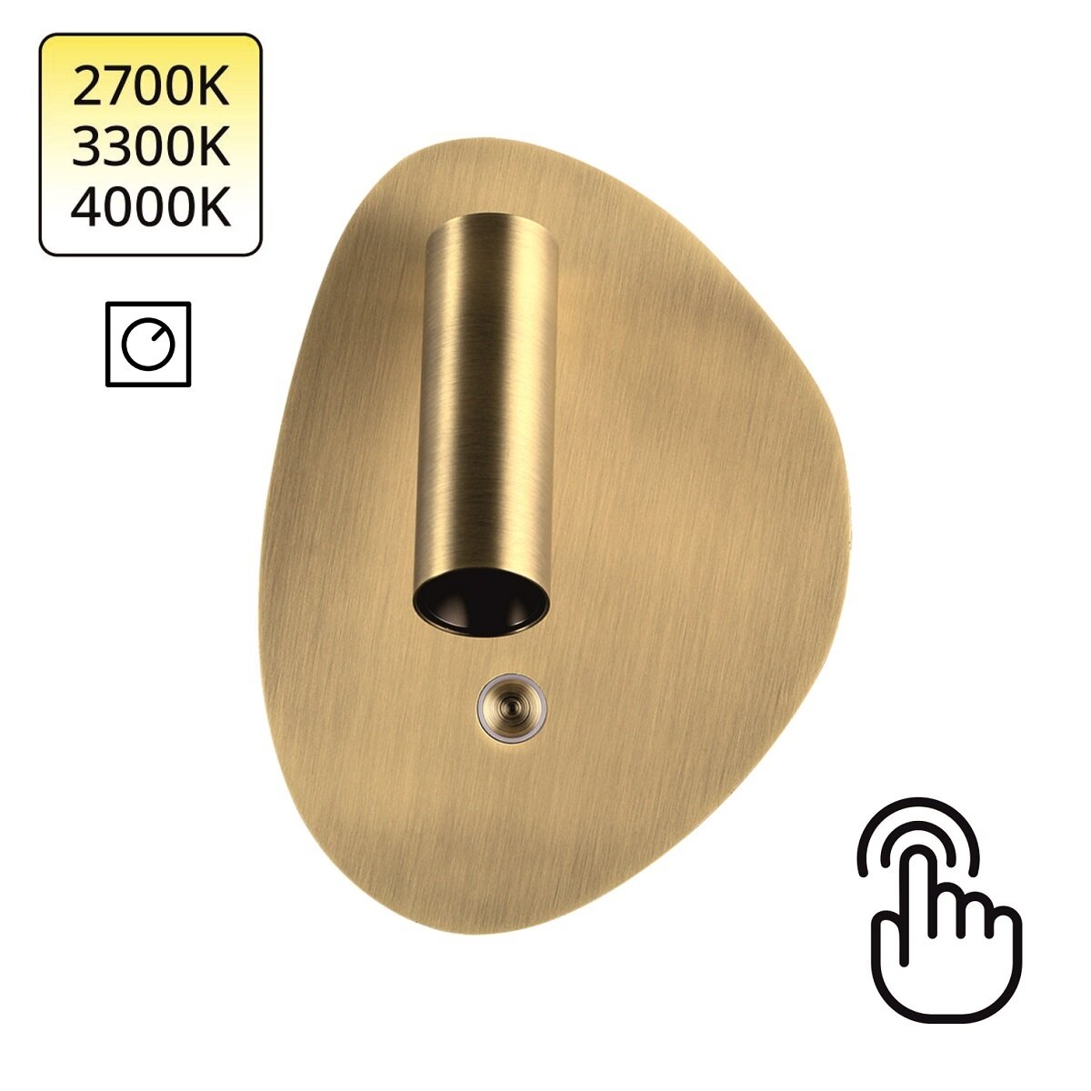 Настенный светильник, бра ODEON LIGHT 7185/9WL, брашированная бронза, IP20, LED 9W,2700K/3300K/4000K,120° — фото 1