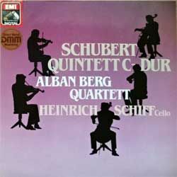 Винил LP SCHUBERT FRANZ/ALBAN BERG QUARTET/HEINRICH SCHIFF Cello 'Quintett C-dur' (1983 German press, DMM, laminated, 1C067-1435291, vg+/ex)