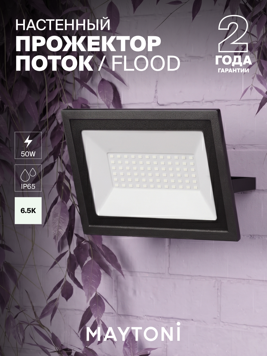 Прожектор светодиодный уличный Maytoni Outdoor Flood FL001-L50B6K