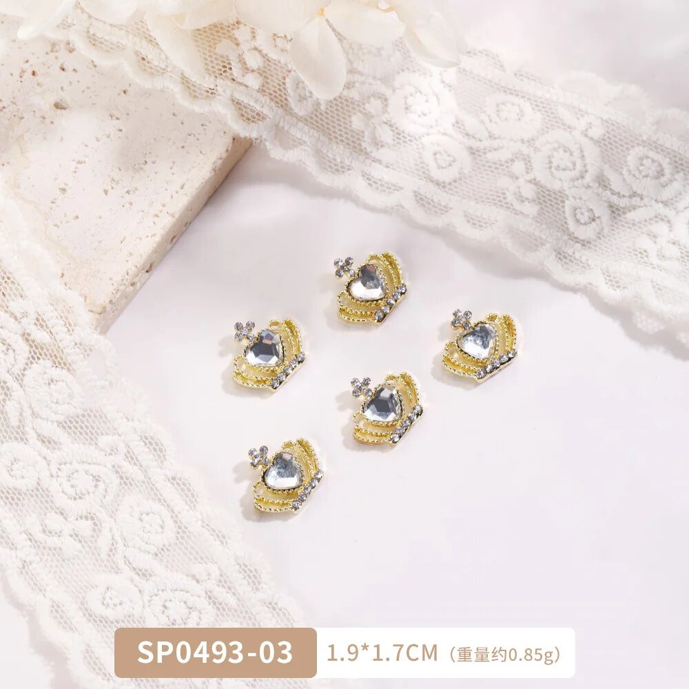 Набор страз для ногтей SP0493-03, 1.9*1.7см, Цвет: 03-G-White
