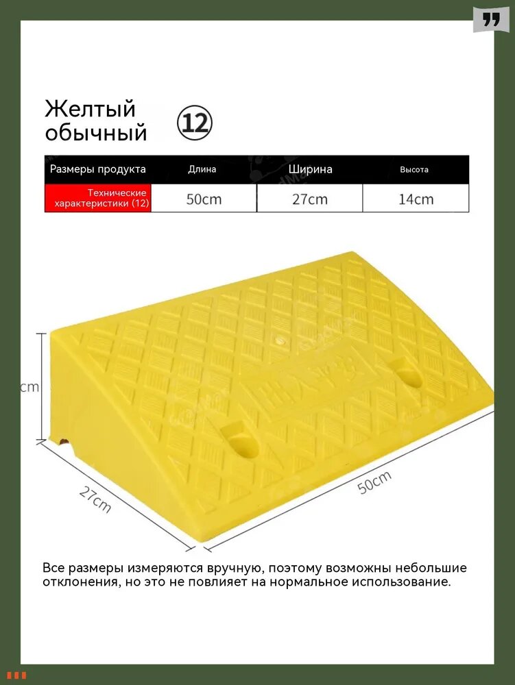 GradMar пандус для порога резиновый накладка противоскользящая для авто и коляски высота 14 см
