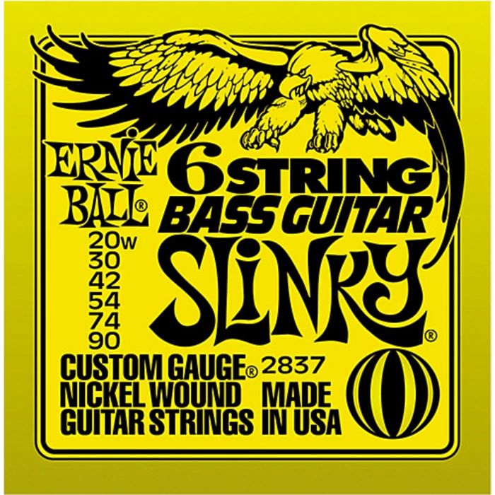 Ernie Ball 2837 Комплект струн для 6-струнной бас-гитары 20-90