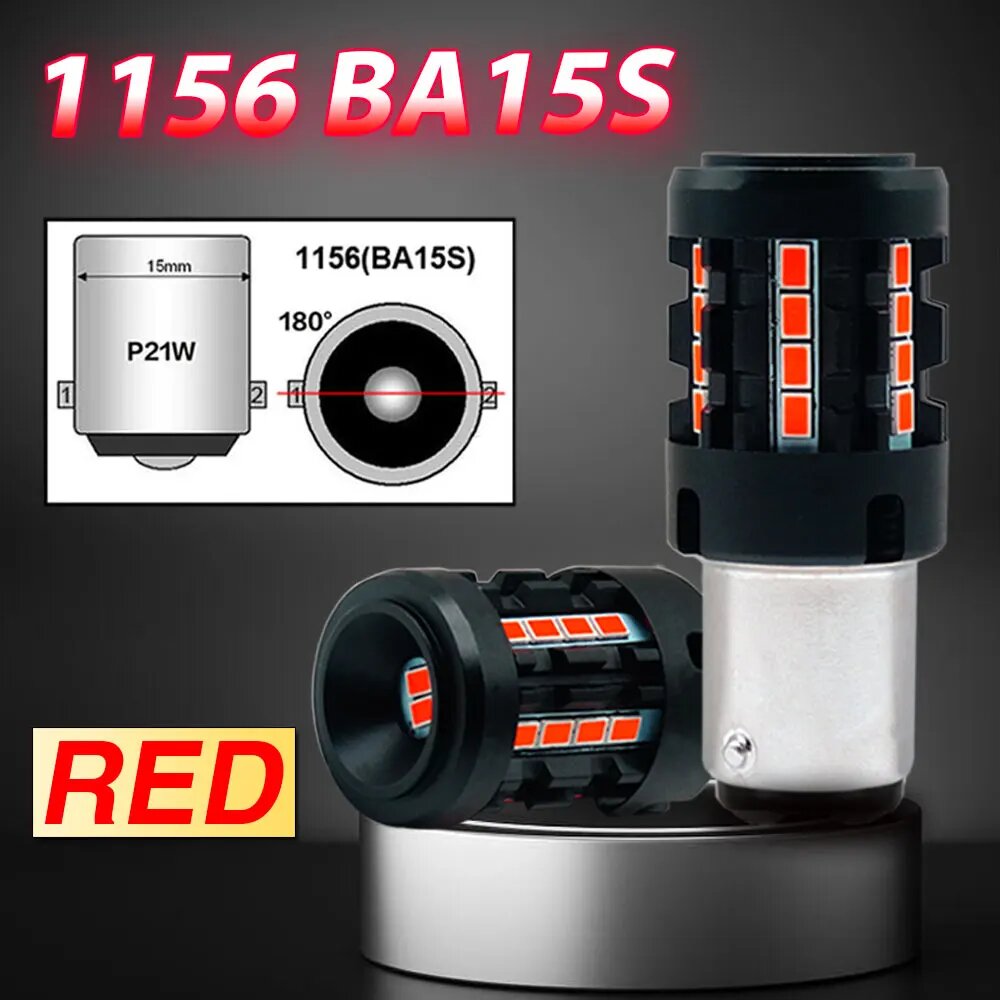 1156 BA15S P21W 1157 BAY15D Светодиодная лампа заднего стоп-сигнала BAZ15D PR21W T20 1156 LED Bulb