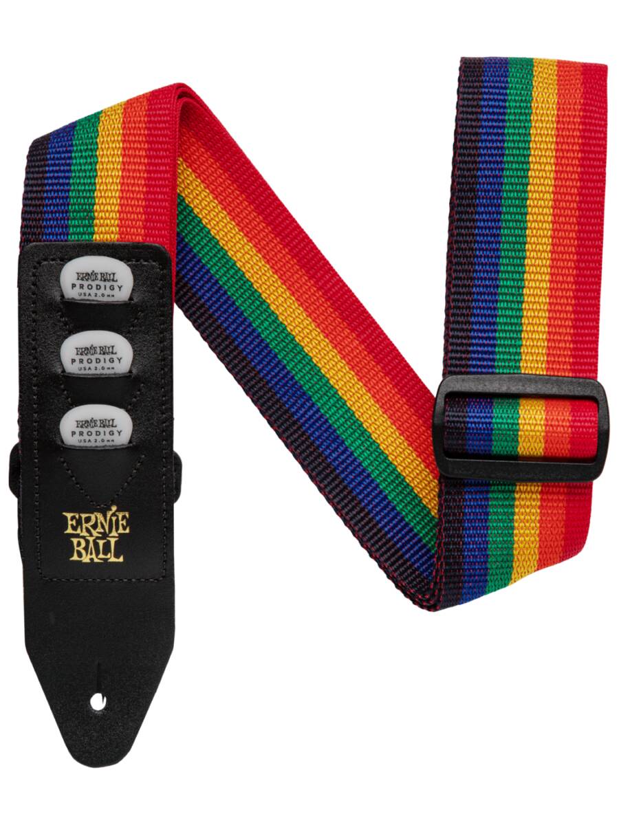 ERNIE BALL 4188 PickHolder Rainbow Ремень для гитары полипропилен
