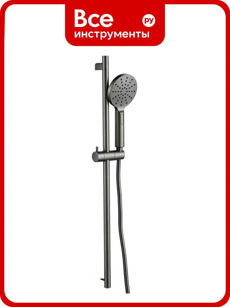Душевой гарнитур ALLEN BRAU 5. E1A08-MG ECLIPSE 2.0 графит браш (377237) 00377237