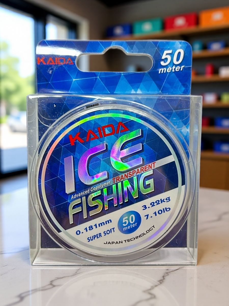 Леска для зимней рыбалки KAIDA ICE FISHING 0,181 мм - 3,22 кг, 50 м