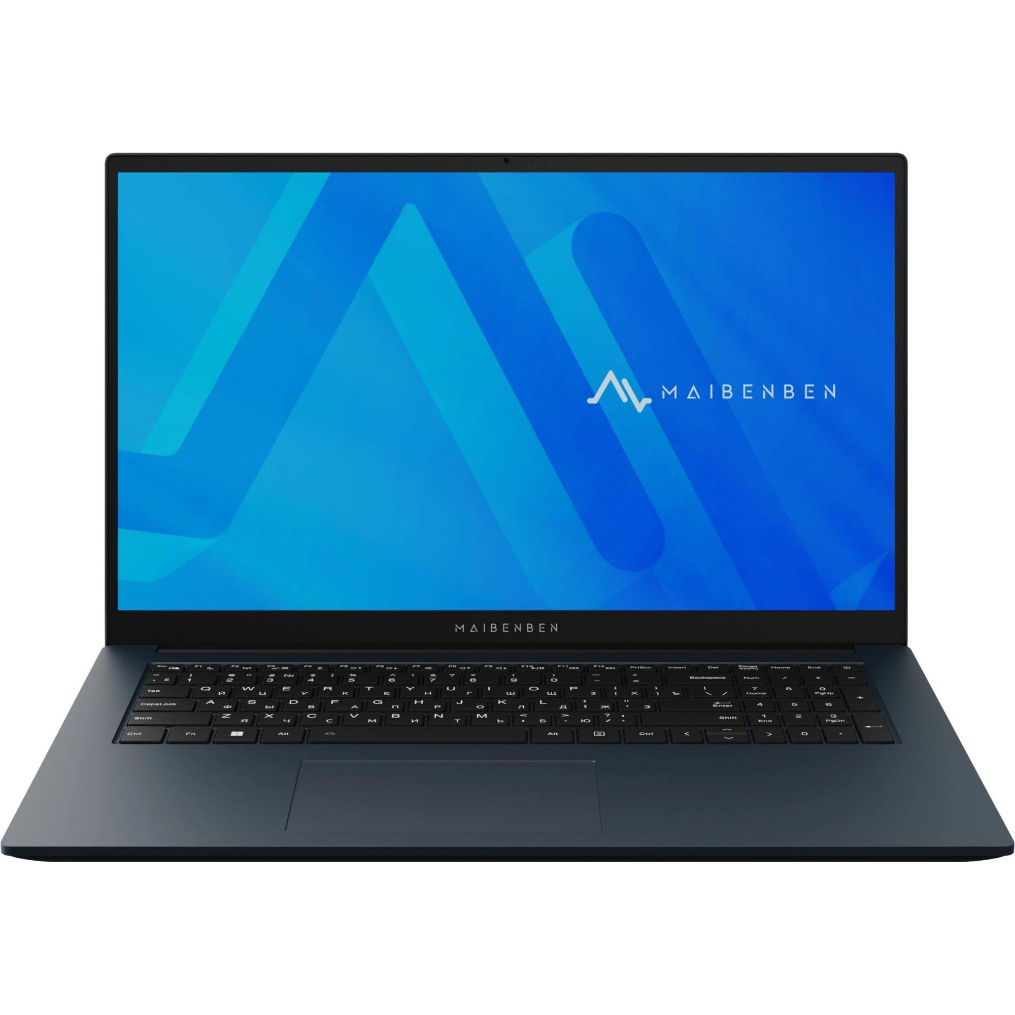 Ноутбук Maibenben M17A-R574UM Ryzen 5 7430U 8Gb SSD512Gb AMD Radeon 17.3" IPS FHD (1920x1080) Windows 11 Home blue WiFi BT Cam (M17A-R574UM0B14HU4EB0)