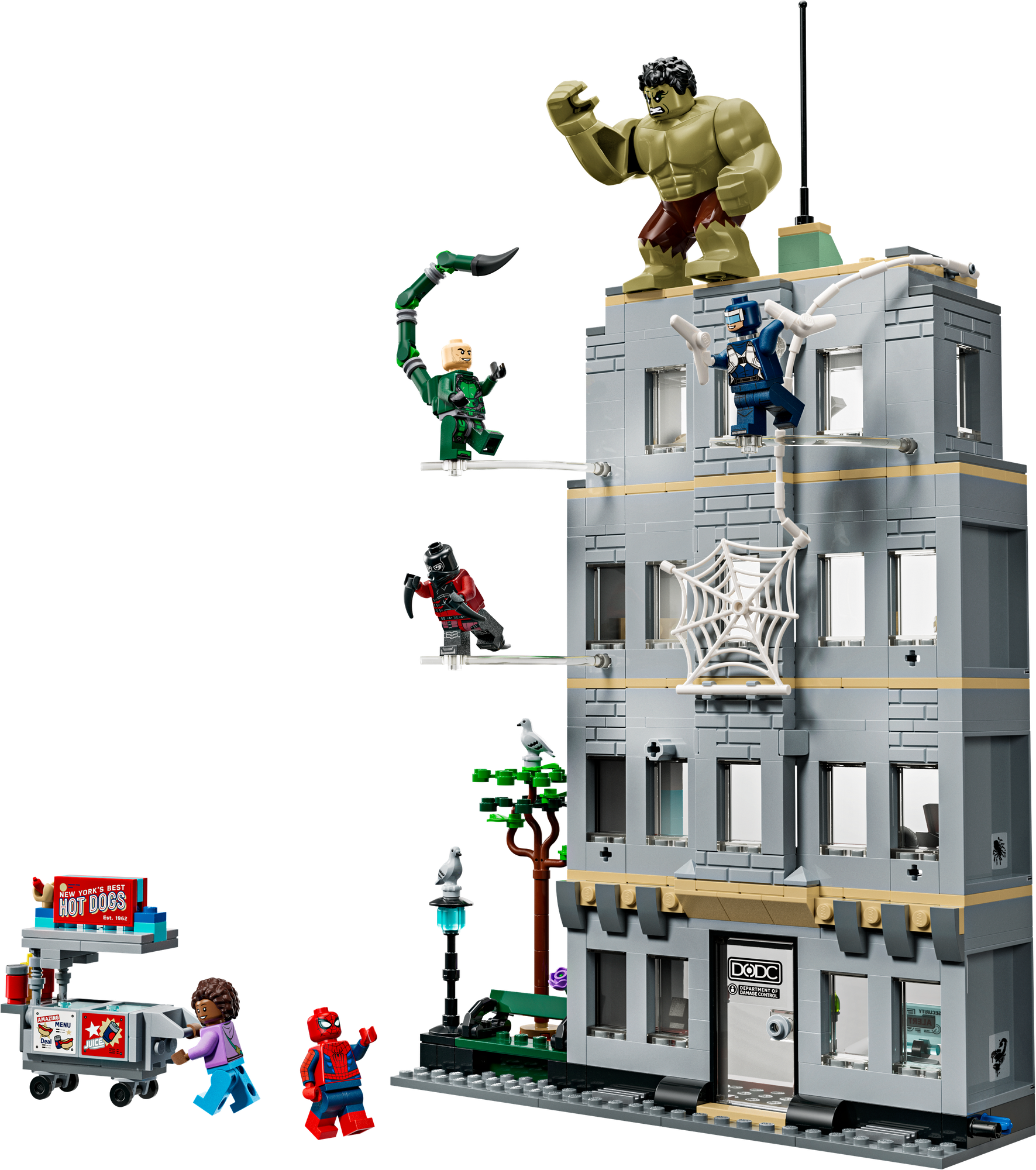 Конструктор LEGO Marvel 76350 Эпическая битва Человека-паука и Халка