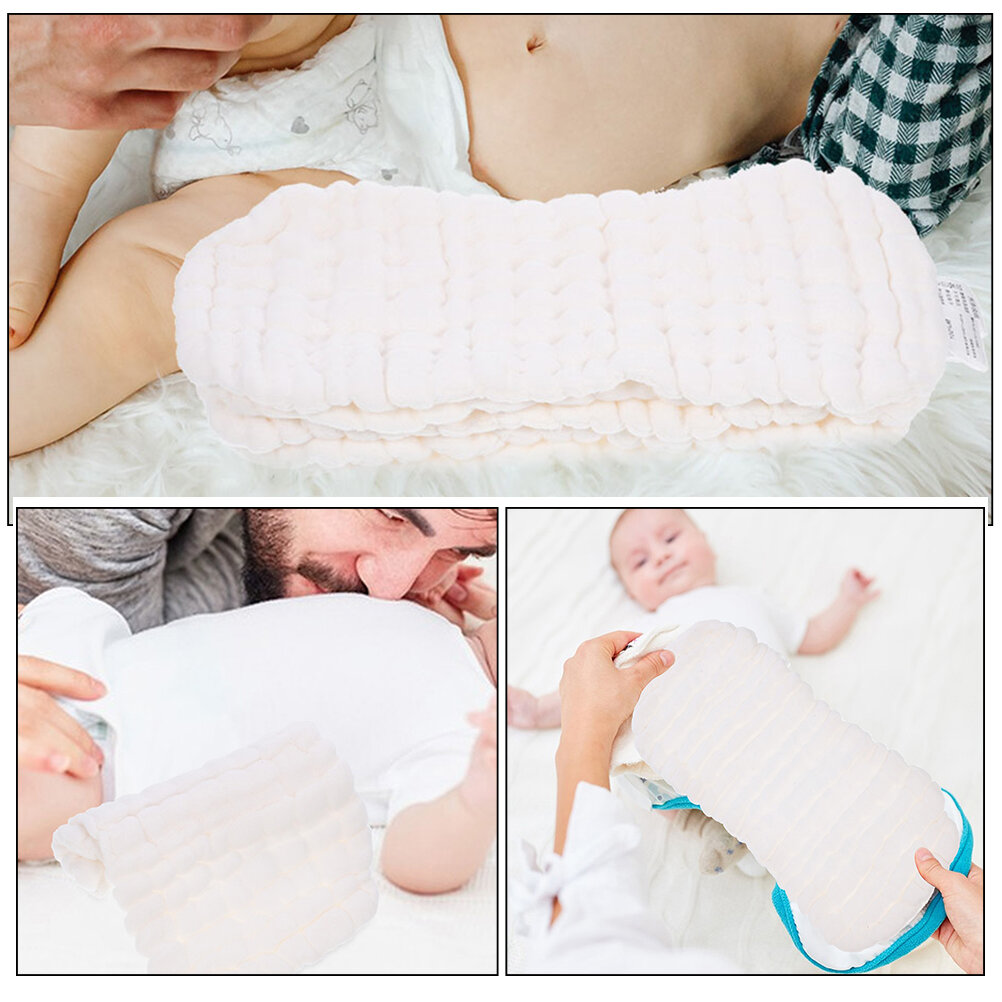 Подгузники Из Хлопка Для Новорождённых 8 Штук Размер 28.00X13.00X1.00Cm Белый Цвет Мягкие И Дышащие