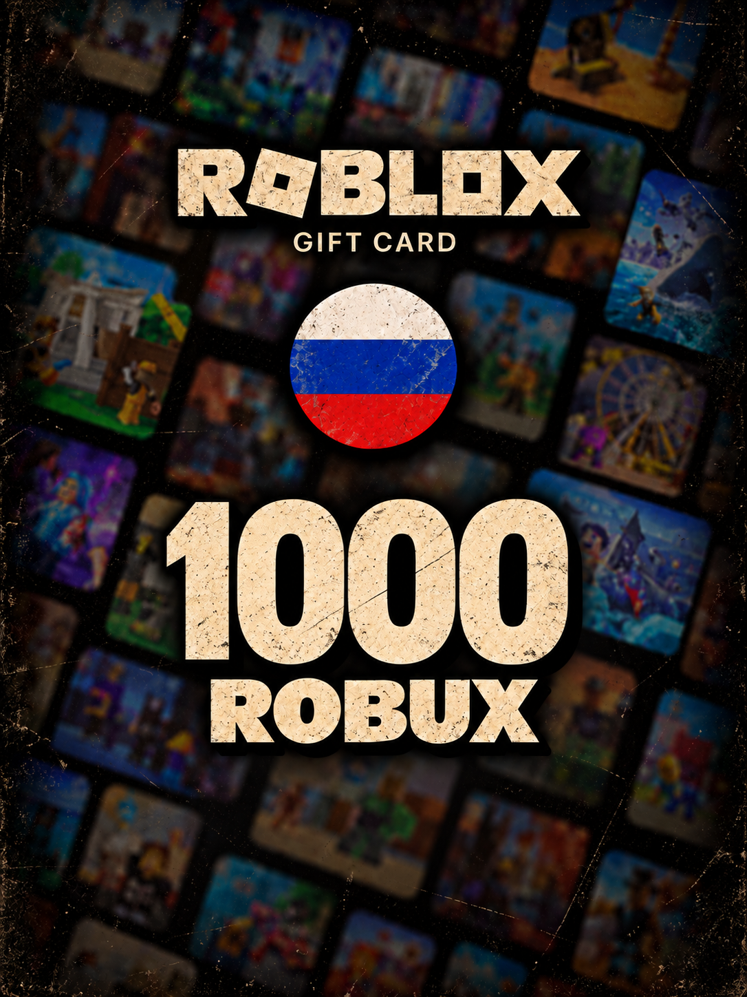 Пополнение счета Roblox на 1000 Robux / Робуксы на аккаунт / Подарочная карта Роблокс / Roblox Gift Card (Россия)