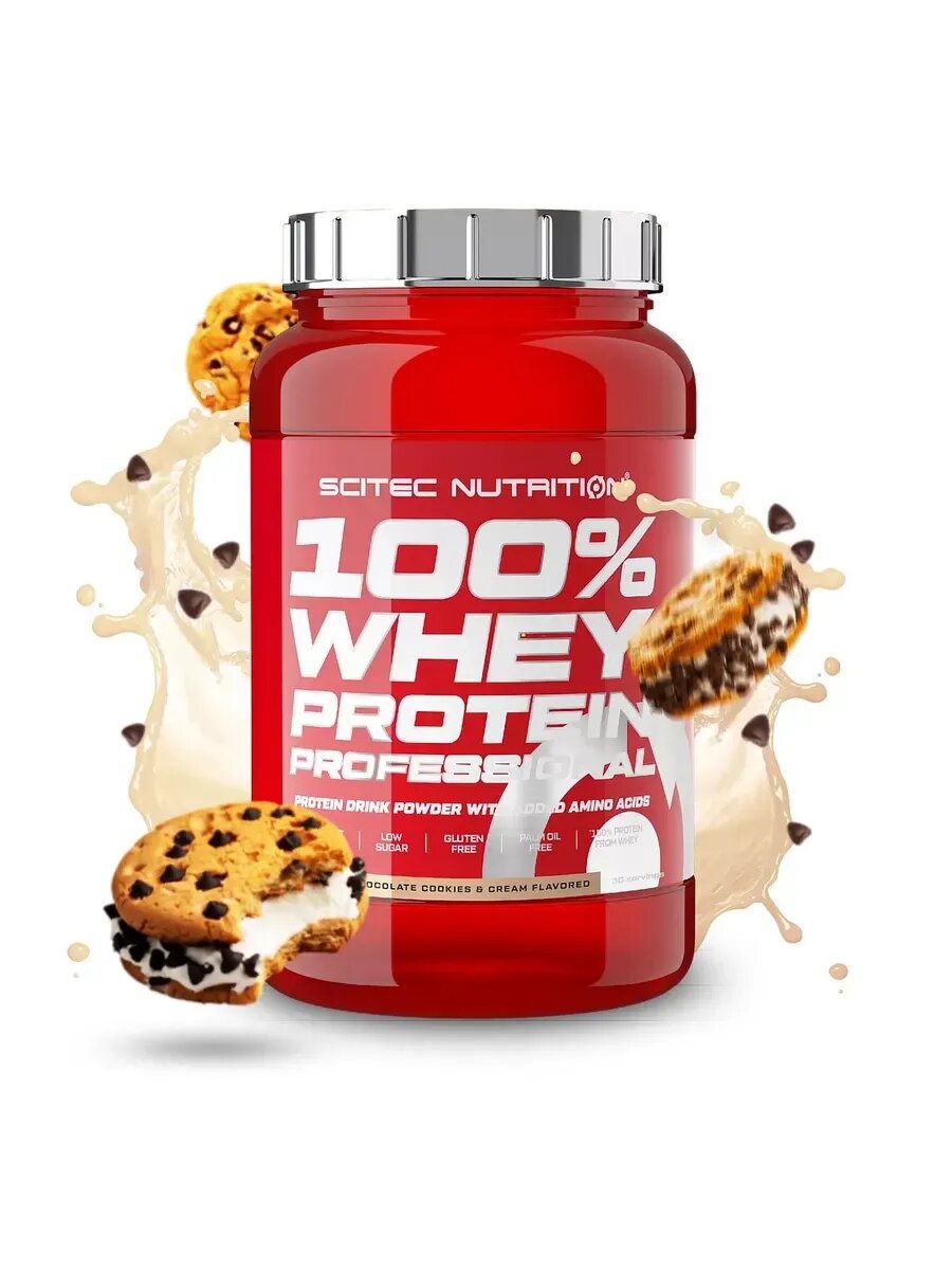 Scitec Nutrition, 100% Whey Protein Professional (920 g) Шоколадное печенье-крем