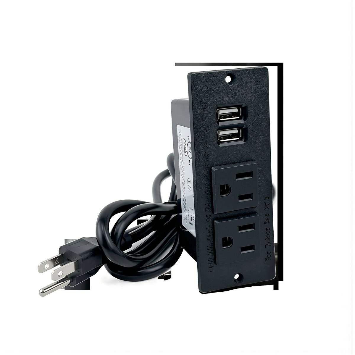 Американская встраиваемая розетка 2 гнезда 2 USB порта с кабелем 1.8 метра два цвета для домашнего и офисного использования