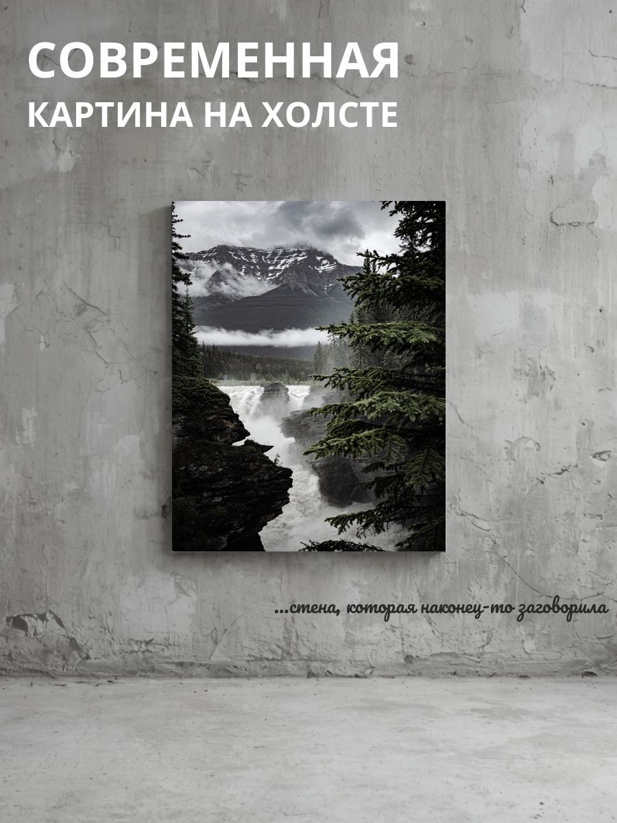Картина на холсте Водопад 60x80 см