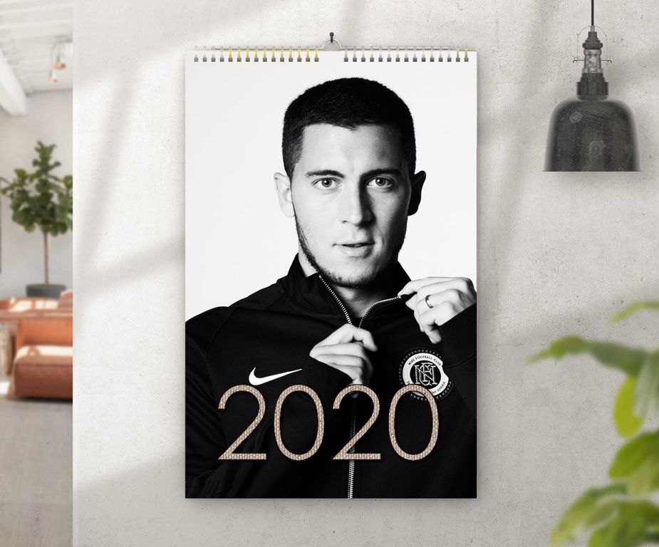 Перекидной календарь на 2020 год Эден Мишель Азар, Eden Michael Hazard №4, А4