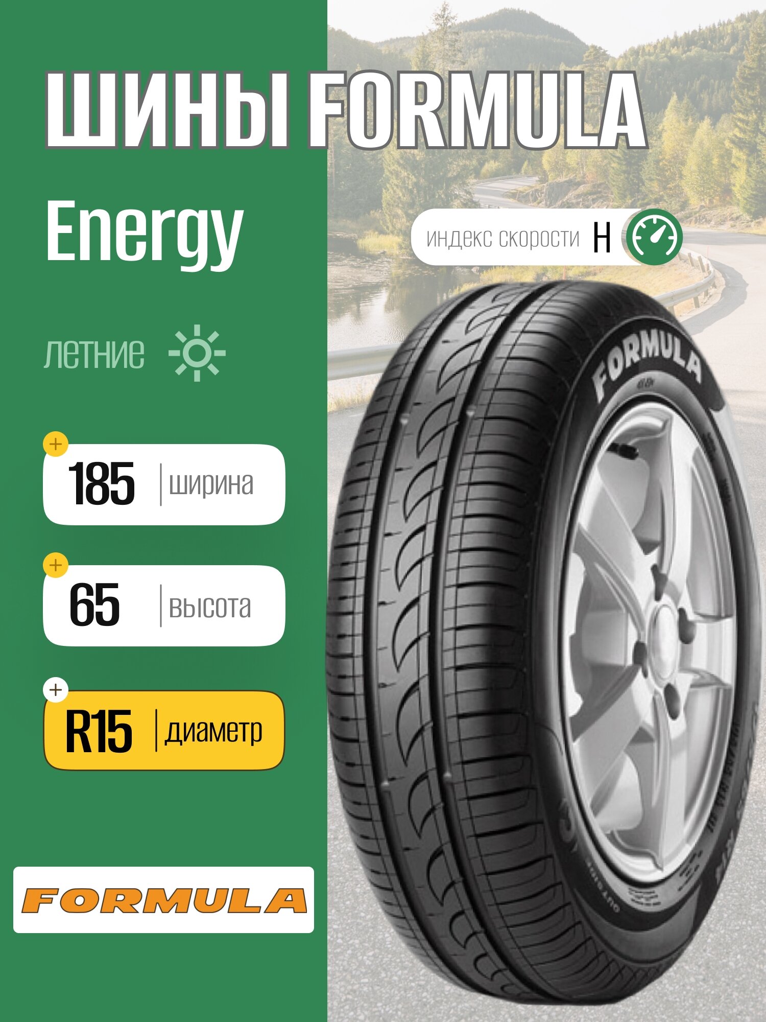 Летние шины Formula Energy 185/65 R15 92H