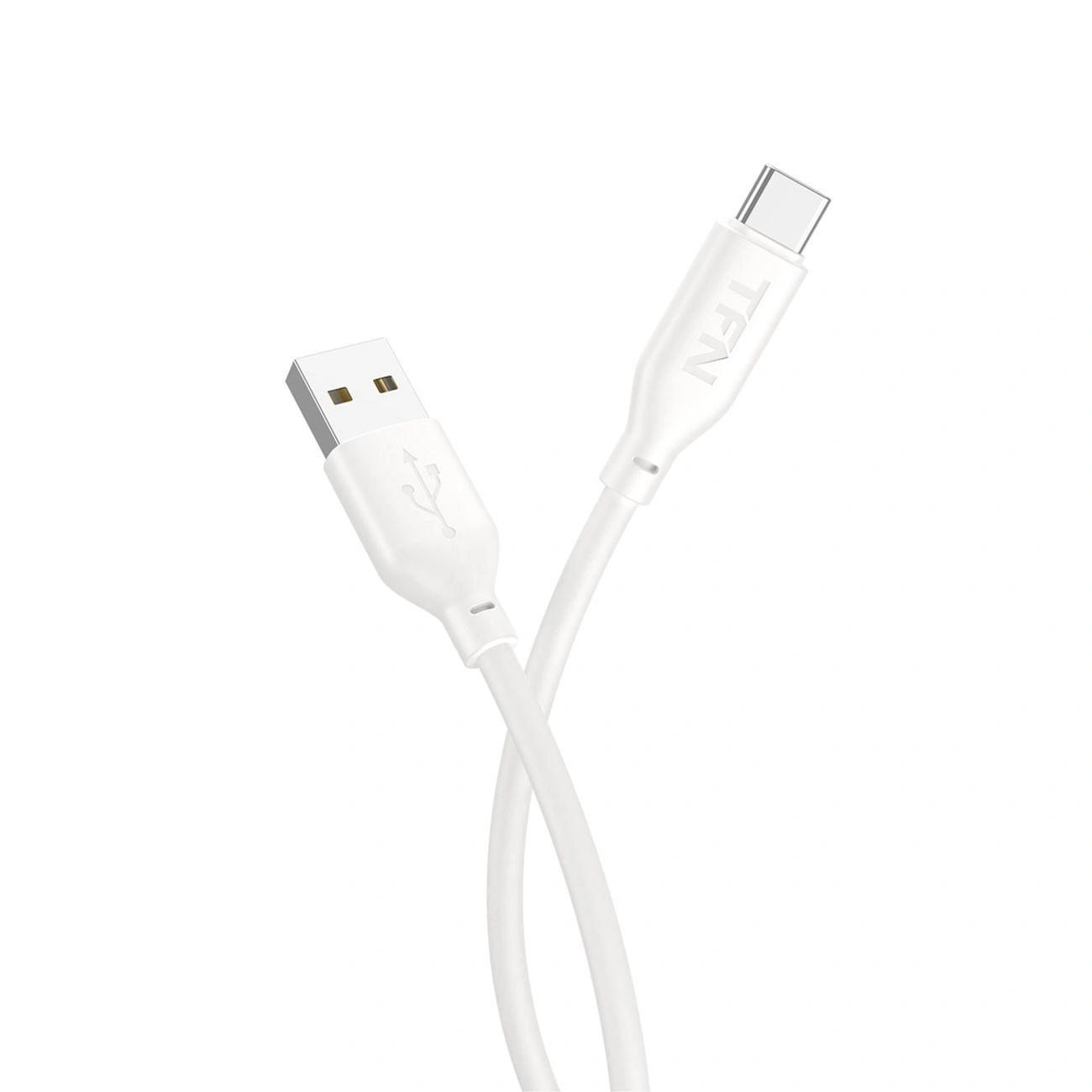 Кабель USB Type-C TFN silicone 1.2m белый (TFN-C-SIL-AC1M-WH)