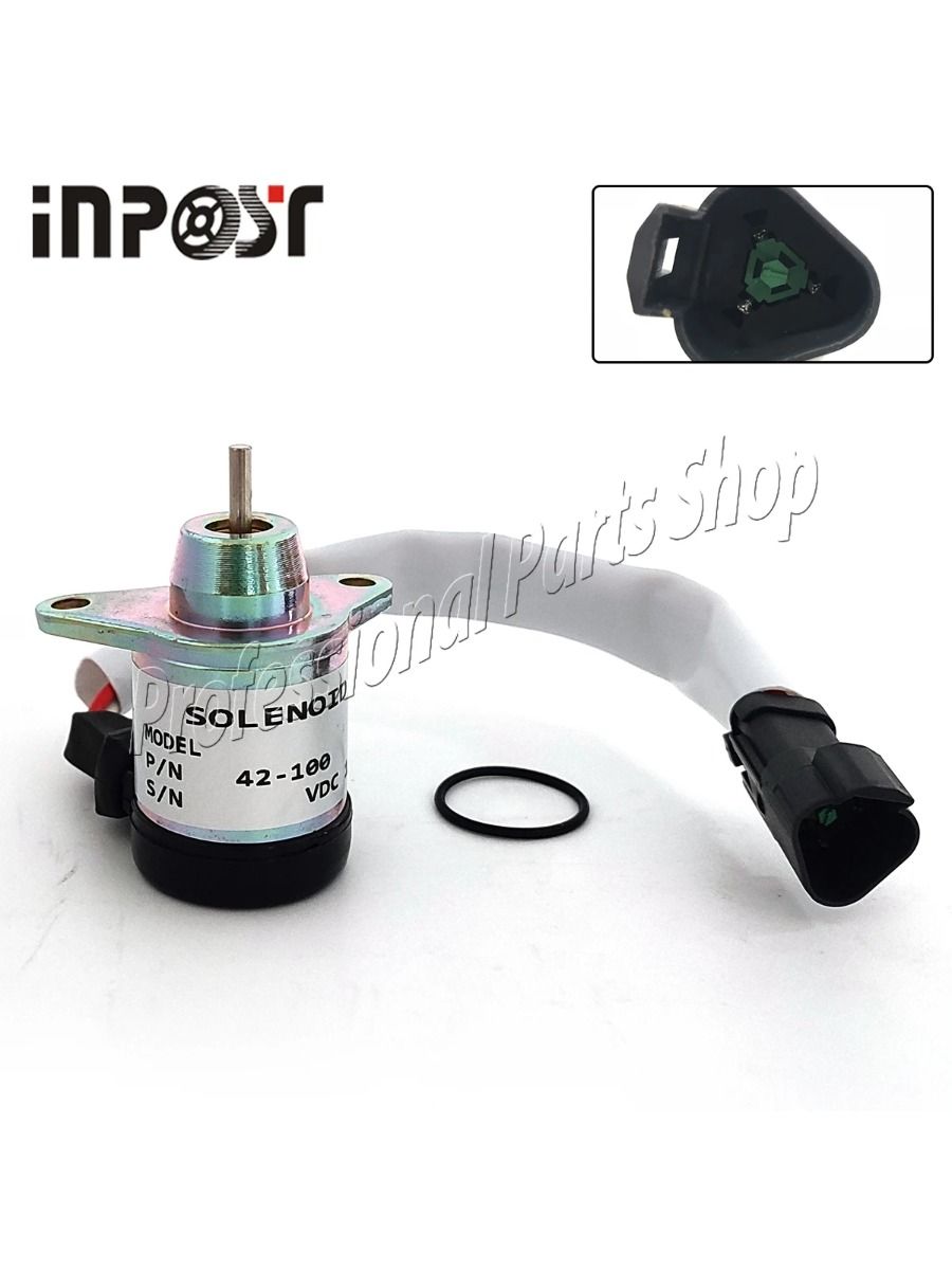 Соленоид остановки топлива 41-9100 для двигателей Thermo King, Yanmar, 1500-3076, 1500-3024, 419100, 42-100, 42100, 12V
