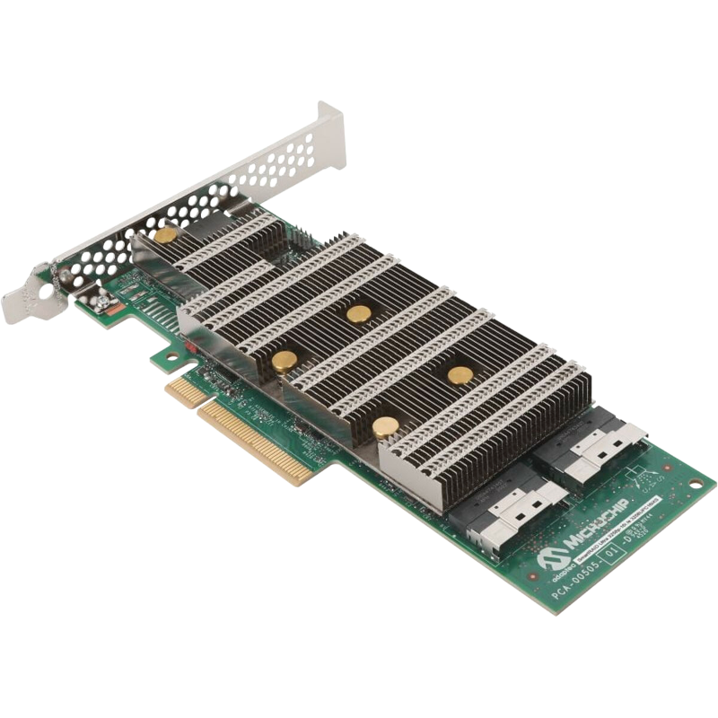 RAID-контроллер Microchip Adaptec SmartRAID 3258-16i, PCIe 4.0 x8, 16 портов SAS/SATA/NVMe, кэш 8 ГБ 3258C16IXS