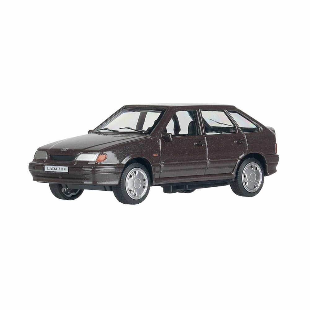 Технопарк инерционная металлическая модель бордовая, Lada 2114 Samara