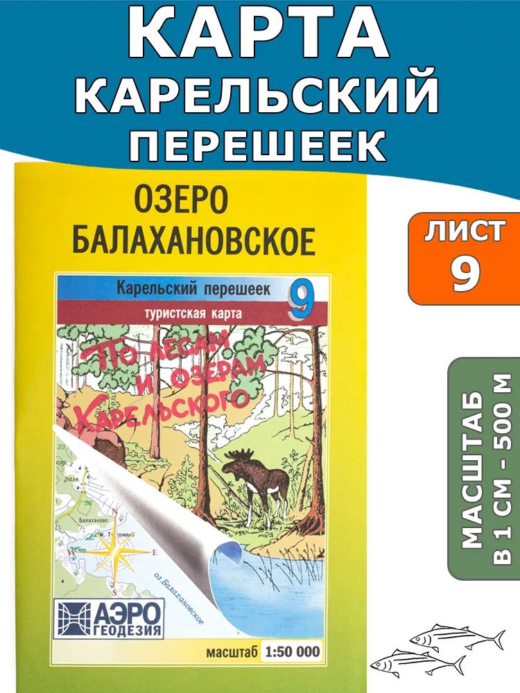 Карта Карельский перешеек, Озеро Балахановское, лист №9, масштаб 1:50 000