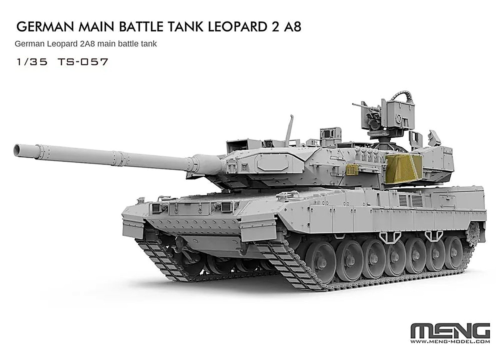 TS-057 1/35 Немецкий главный боевой танк"Леопард" 2 A8 Модель комплекта высокой детали