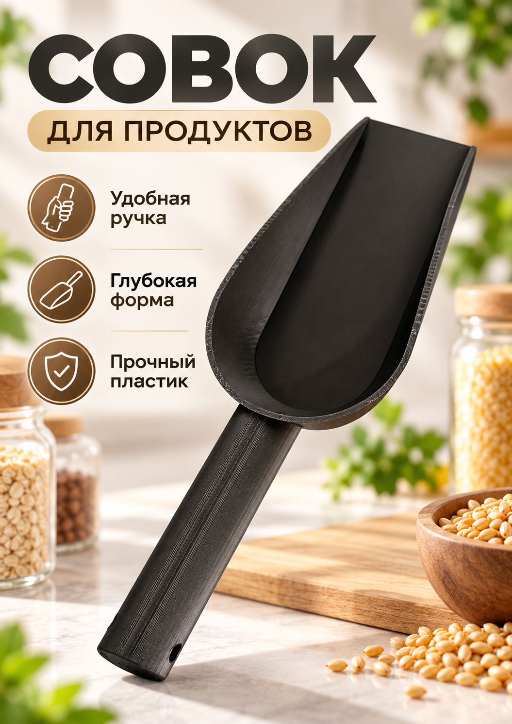 Совок для продуктов, совок для зерен, совок