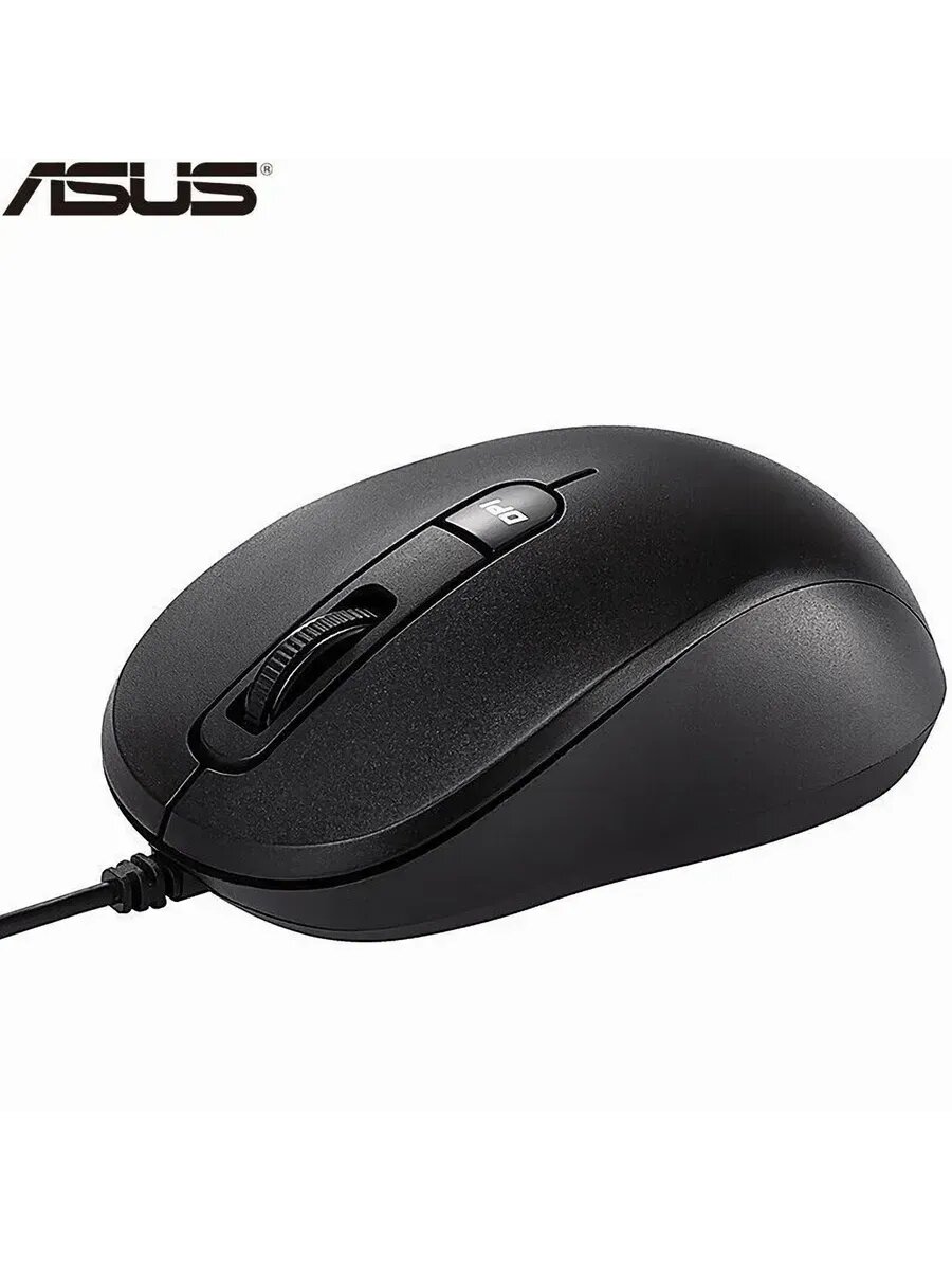 Мышь Asus MU101C 90XB05RN-BMU010, USB, 3200 dpi, проводная, оптическая, подсветка, черный